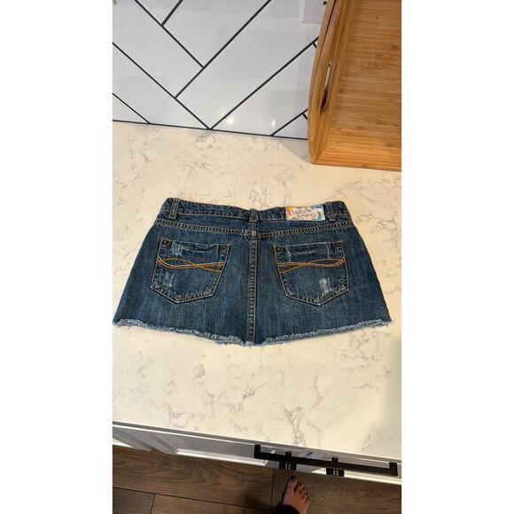 Billabong Juniors The Mini Denim Skirt Size 1 Y2K micro mini grunge no doubt - Picture 5 of 7